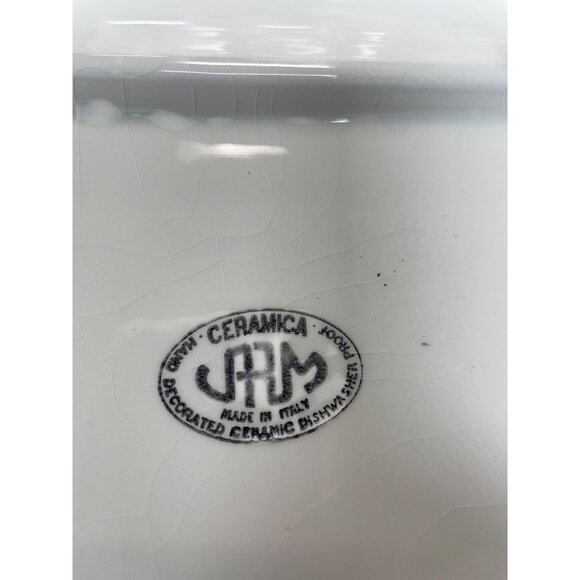 Ceramica JRM Handcrafted Stoneware Divided fruite pitcher art Serving plate 11.5 - Picture 7 of 10